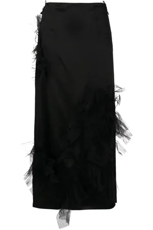 JNBY Tulle ruffled straight skirt