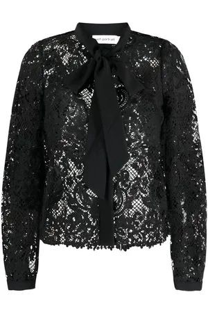 Self-Portrait Pussy-bow lace shirt