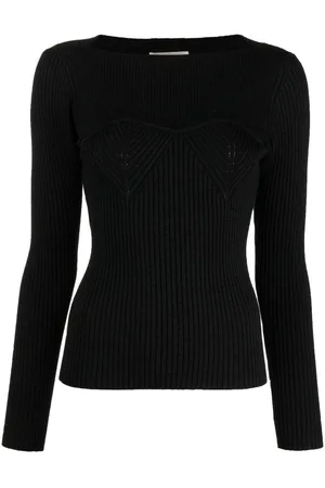 Isabel Marant Zilyae slash-neck ribbed top