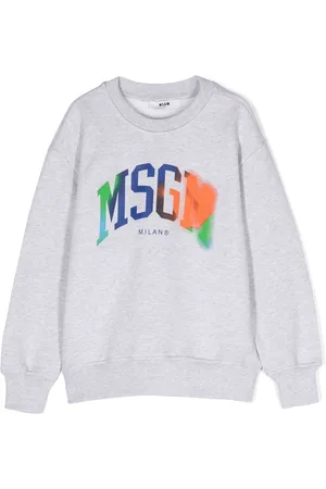 Msgm Logo-print cotton sweatshirt