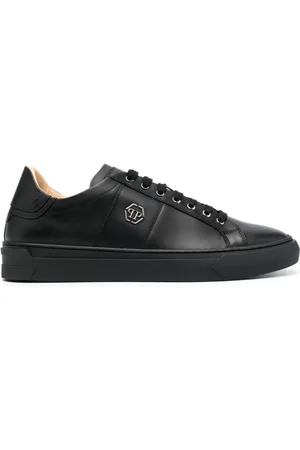 Philipp Plein Logo-plaque leather sneakers