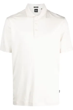 HUGO BOSS Logo-patch short-sleeved polo shirt