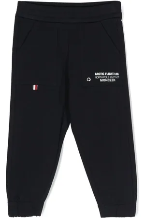 Moncler Slogan-print jersey track pants