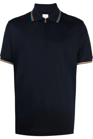 Paul Smith Rainbow stripe-detail cotton polo shirt