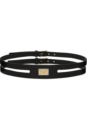 Dolce & Gabbana Logo-plaque double-strap belt