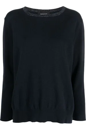 Fabiana Filippi Glittered wide-neck jumper