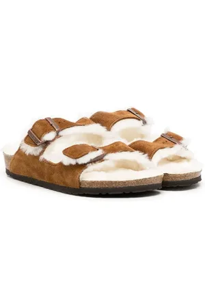 Birkenstock Arizona Shearling big-buckle Sandals - Farfetch
