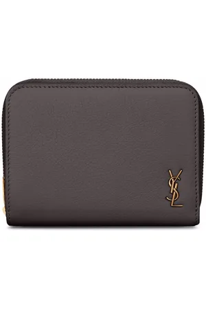 Ysl Classic Monogram Zip Around Matelasse Chevron Wallet, Red