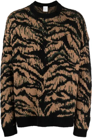 Roberto Cavalli Tiger-print virgin wool sweatshirt