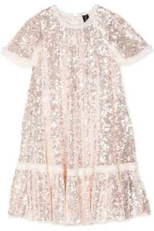 Needle & Thread Sequin-embelished recycled polyester dress