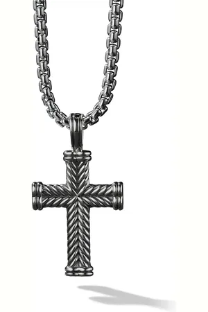 David Yurman Sterling Chevron Cross pendant (33.5mm)