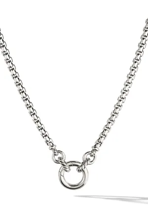 David Yurman Sterling Smooth Amulet Vehicle Box Chain necklace (3.6mm)