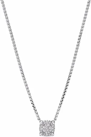 David Yurman Sterling Petite Chatelaine diamond necklace