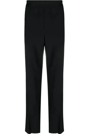 Msgm Logo-waistband straight-leg trousers