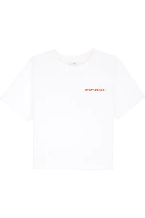 Sporty & Rich Disco logo-print cropped T-shirt