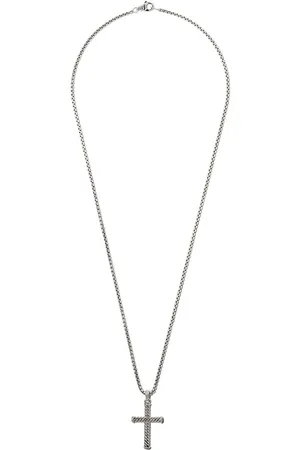 David Yurman Sterling Cable Cross pendant (35mm)