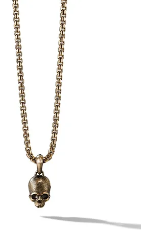 David Yurman 18kt yellow Memento Mori Skull amulet (16mm)