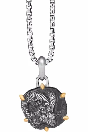 David Yurman 18kt yellow gold and sterling Aries amulet (33mm)
