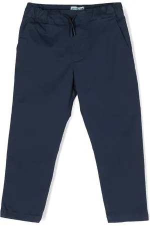 Kenzo Logo-embroidered straight-leg trousers