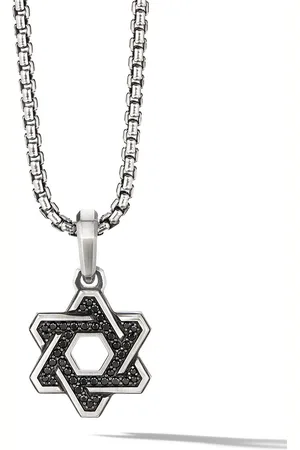 David Yurman Sterling Deco Star of David diamond pendant (24mm)