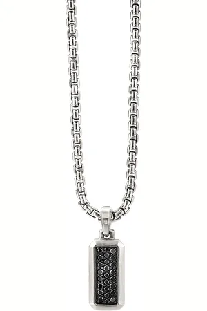 David Yurman Sterling Streamline diamond amulet (17mm)