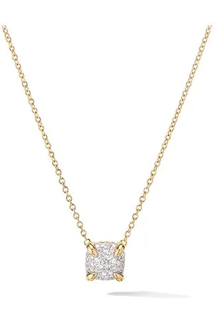 David Yurman 18kt yellow Petite Chatelaine diamond necklace