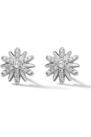 David Yurman Sterling Petite Starburst diamond stud earrings (10mm)