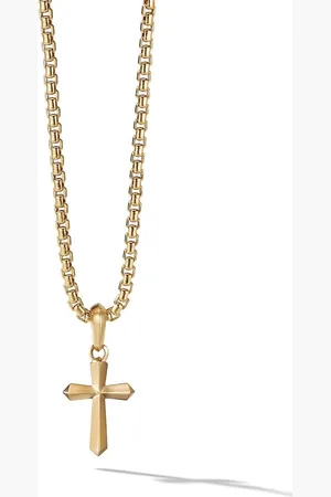 David Yurman 18kt yellow Roman Cross amulet (19mm)