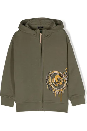 Il gufo Graphic-print zip-up jacket
