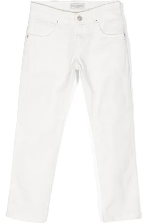 Paolo Pecora Logo-patch cotton jeans