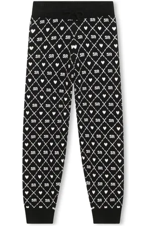 Sonia Rykiel Enfant Monogram intarsia-knit joggers