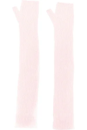 Barrie Long knit fingerless gloves