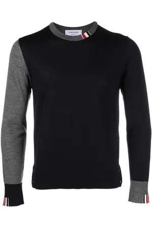 Thom Browne Tonal crew neck jumper