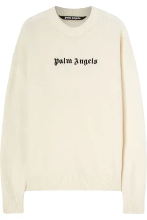Palm Angels Logo-embroidered wool-blend jumper