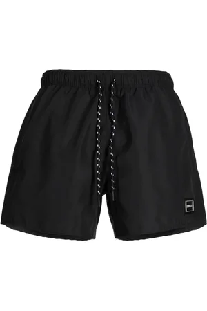 HUGO BOSS Logo-plaque drawstring shorts