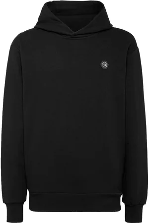Philipp Plein Logo-patch long-sleeve hoodie