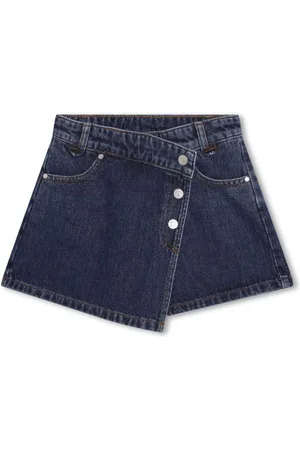 Sonia Rykiel Enfant Asymmetric striped denim skort