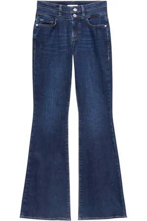 Frame Double-waist high-waist flared jeans