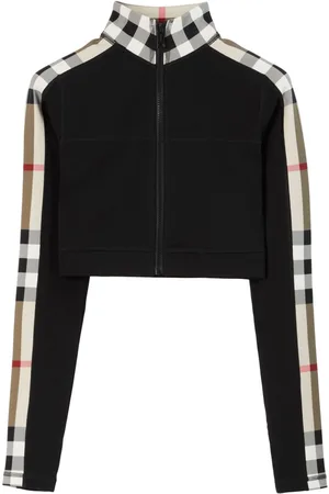 Burberry Vintage Check-panel cropped top