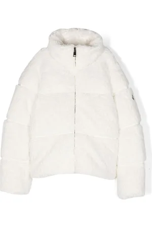 Moncler Sergura logo-patch shearling jacket