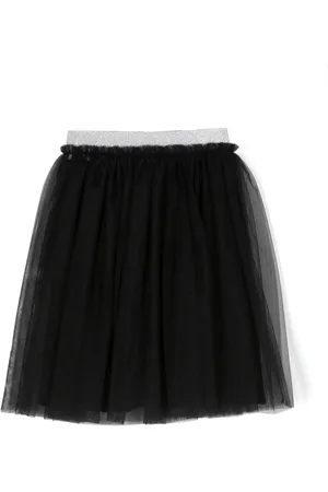 Il gufo Glitter-waistband tulle skirt