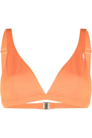 Sporty & Rich Logo-print triangle bikini top