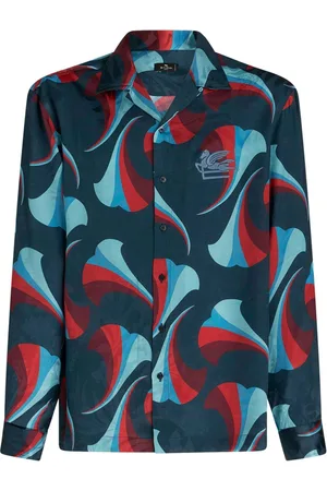 Prada PRADA hibiscus floral print bowling shirt