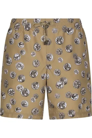 Dolce & Gabbana Striped monogram-print Swim Shorts - Farfetch