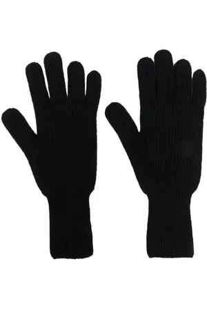 Barrie Intarsia-knit cashmere gloves