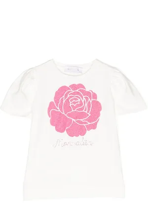 MONNALISA Floral-print cotton T-shirt