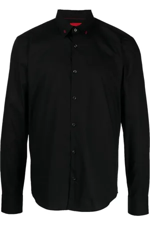 Camisa negra hugo discount boss