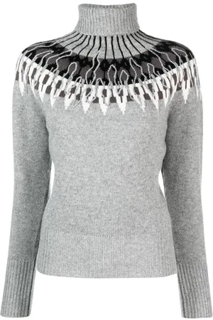 Fabiana Filippi Intarsia-knit roll-neck jumper