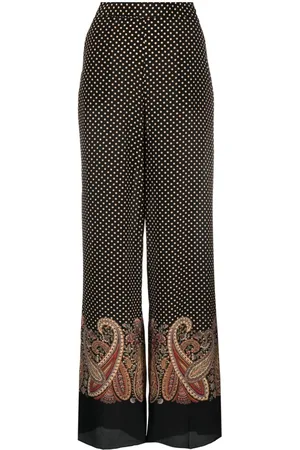 Etro Paisley-print wide-leg trousers