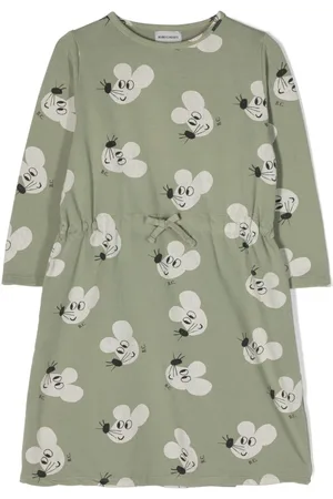 Bobo Choses Mouse-print long-sleeve dress